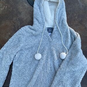 PJ Couture Gray Sherpa Hoodie